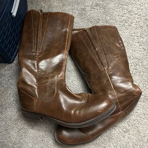 Tall brown boots